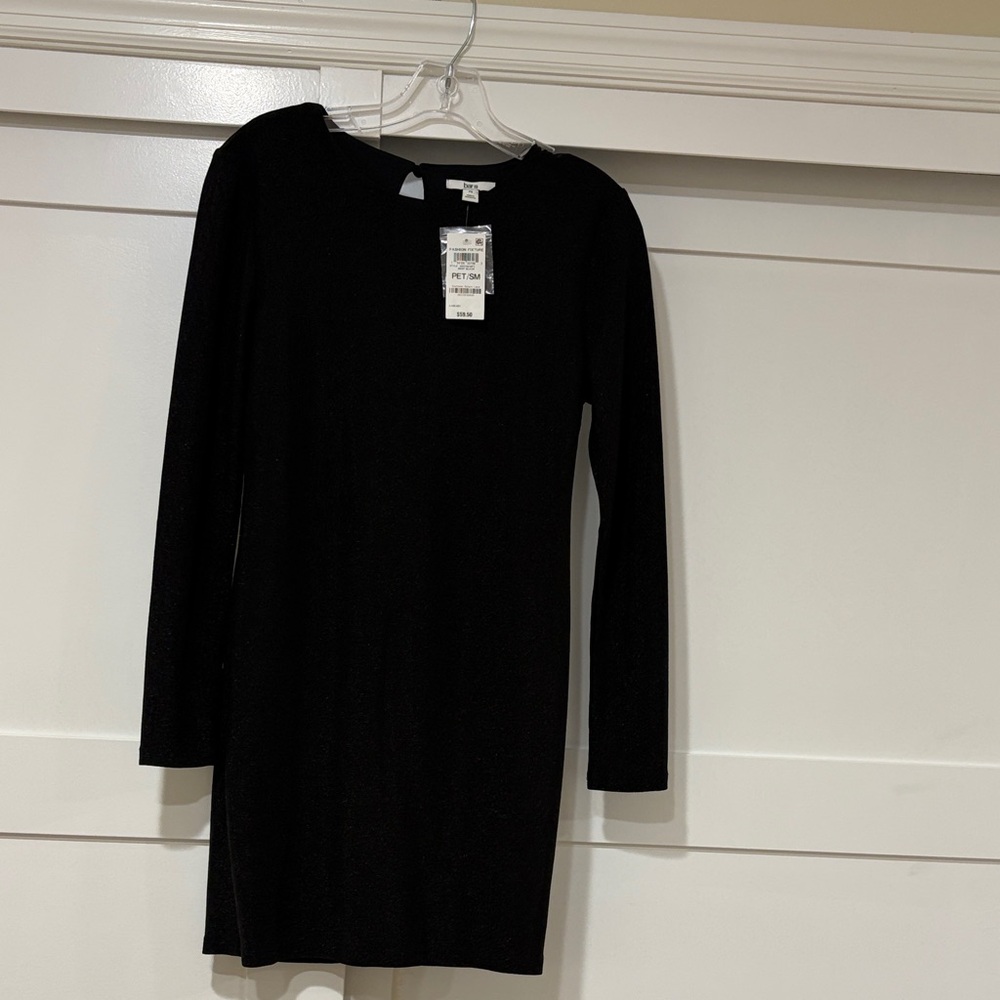 Bar III Shimmering Black Dress size small PS new with tags